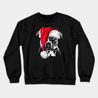 Funny Pitbull Santa Christmas dog mom gift Crewneck Sweatshirt